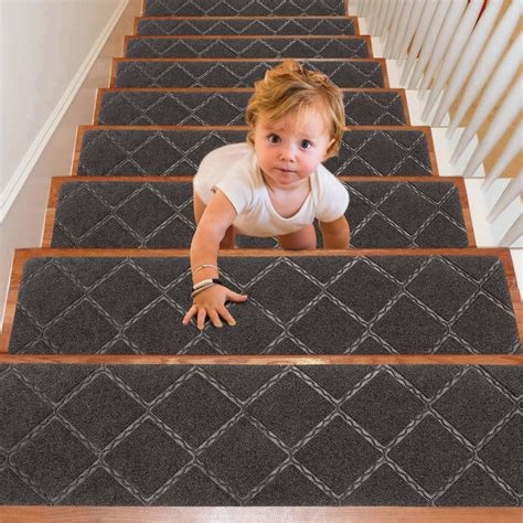 Seloom Upgraded X Stair Treads For Wooden Steps Carpet Non Slip