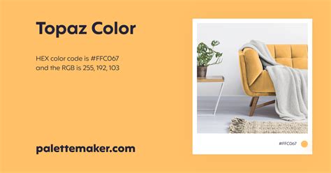 Topaz Color - HEX #FFC067 Meaning and Live Previews - PaletteMaker