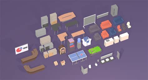 Low Poly Modular Office Pack