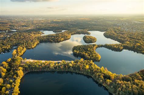 Luftbild Duisburg Seen Kette Und Uferbereiche Sechs Seen Platte In