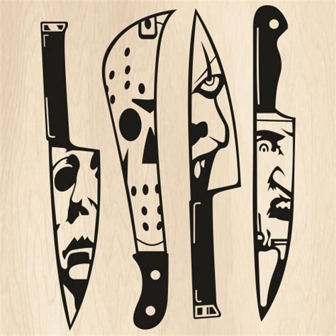 Horror Movie Characters In Knives Svg Horror Movie Knife Png Knives