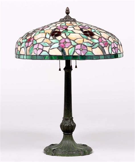 Chicago Mosaic Leaded Glass Lamp C1910 California Historical Design