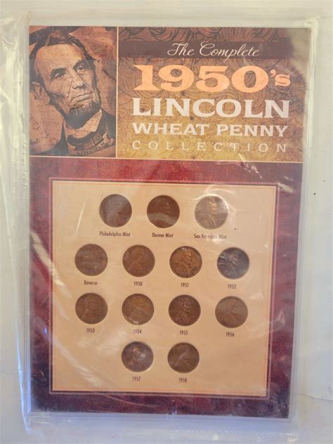 The Complete 1950s Lincoln Wheat Penny Collection 13 Coin Set Sealed Precious Metals And Gems
