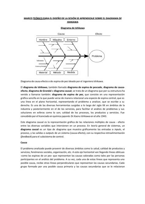 Pdf Marco Te Rico Sobre El Diagrama De Ishikawa Dokumen Tips