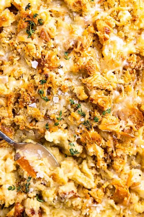 Cheesy Caramelized Onion Mashed Potato Bake Modern Farmhouse Eats