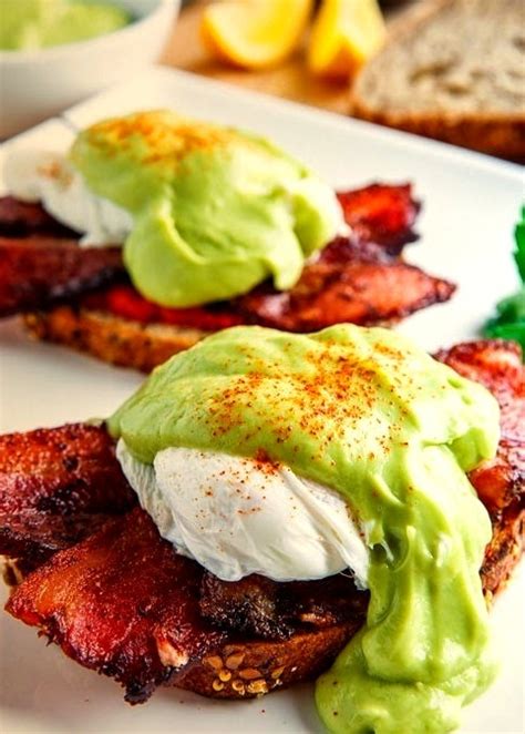 eggs benedict with bacon and avocado sauce – Brady Knapp