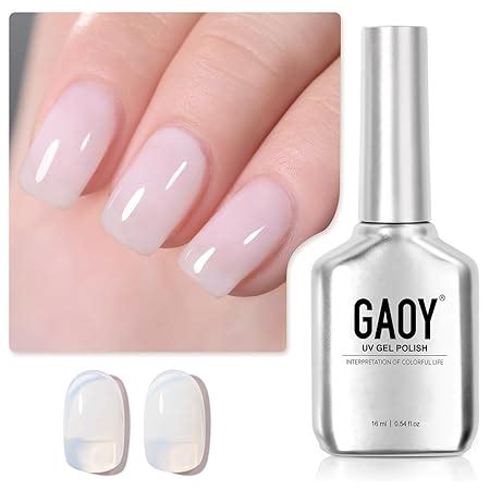 Amazon GAOY Jelly Nude Gel Nail Polish 16ml Sheer White