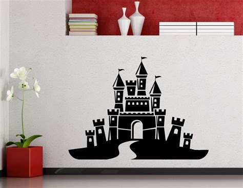 Castillo Pared Adhesivo Unido Palacio Cute Dibujos Animados Etsy