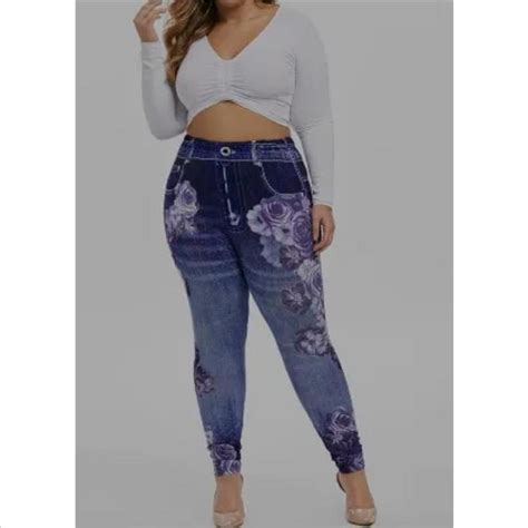 NWT Plus Size High Waist 3d Floral Print Jeggings Sz 4XL Property Room