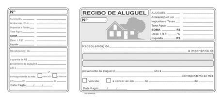 Modelo de RECIBO DE ALUGUEL para imprimir ( 15 opções )