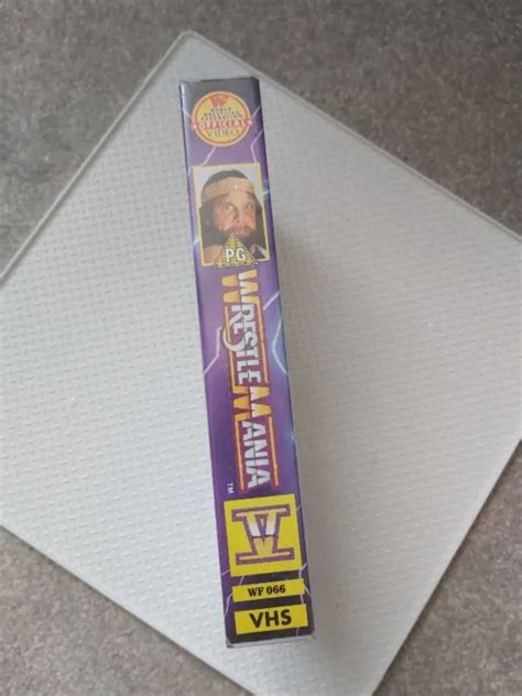 WWF WRESTLEMANIA 5 Wrestling Vhs Video Tape Pal Wwe Hasbro 1991 Silver