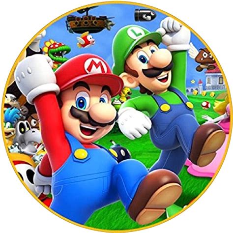 Super Luigi Mario Gruby Opłatek Na Tort Gratis 9829656138