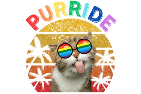 Pride Cat Purride Gay LGBTQ Rainbow Flag Graphic By Off F4 Creative