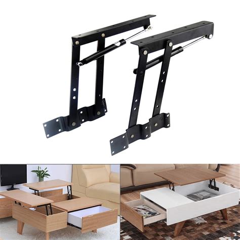 Sauton 1pair Folding Lift Up Top Table Mechanism Hardware Fitting Hinge