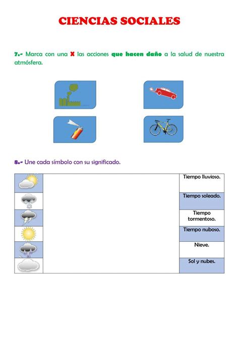 Repaso FenÓmenos AtmosfÉricos Worksheet Live Worksheets