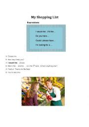 My Shopping List ESL Worksheet By Talastar