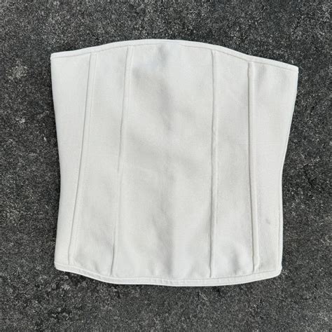 Kookai Nude Strapless Corset Size 8 Beige Nude Depop