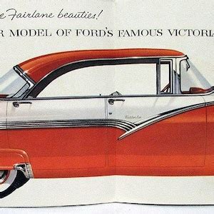 Ford Fairlane Fordor Victoria Sales Folder Etsy