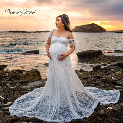 New Maternity Photography Dress Pregnant Woman Lace Tulle Dresses For