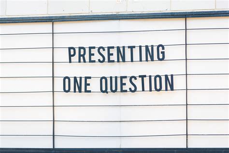 One Question » One Question, 13 Answers.