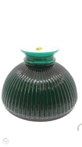 Coleman Aladdin Ribbed Oil Lamp Shade Green Cased Glass 10 Fitter Rayo Bandh 3176636562