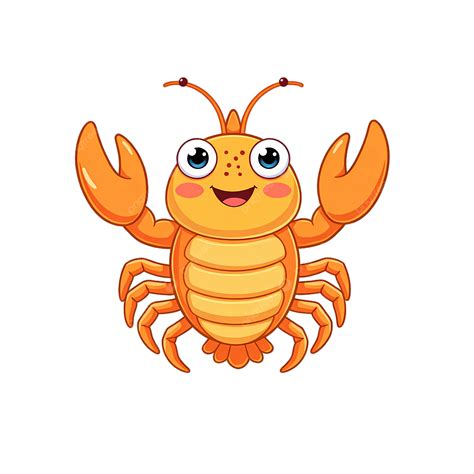 A Cartoon Image Of A Happy Lobster, Happy Clipart, Cartoon Clipart