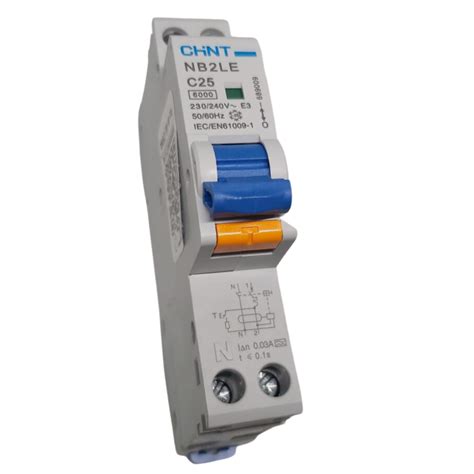 Interruptor 1pn 25a Curva C Diferencial 30ma Tipo A Rcbo N