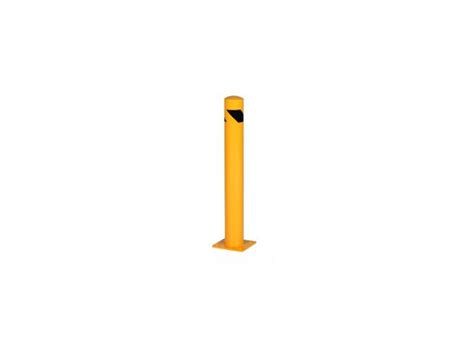 Poteau De Protection Industriel Jaune Sur Platine Contact Normequip