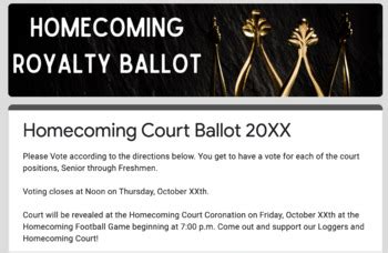 Homecoming Court Nominations and Ballot Google Forms by The Apt Ag Teacher