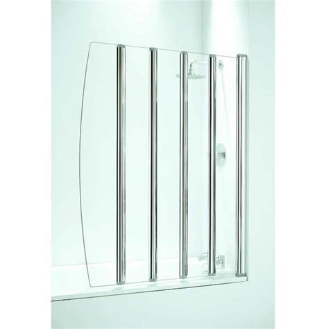 Coram Shower Screen Five Panel Folding Bath Screen Bath Screens