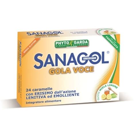 Sanagol Gola Voce Miele Limone 24Caramelle Farmacia Di Fiducia