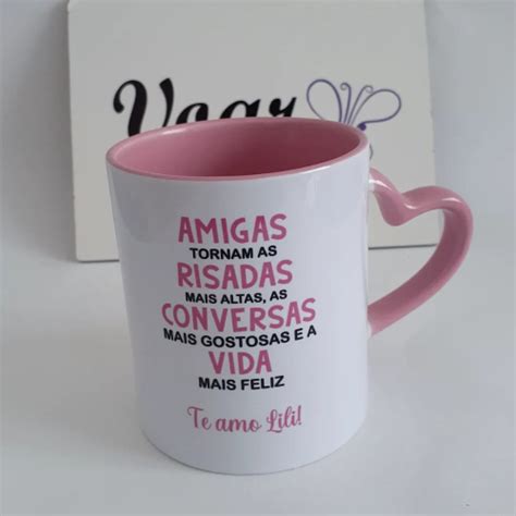 Caneca Personalizada Al A De Cora O Amigas Tornam As Risadas