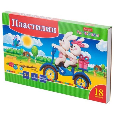 Пластилин 18 цв. Ушастики 360гр со стеком - купить с доставкой по ...