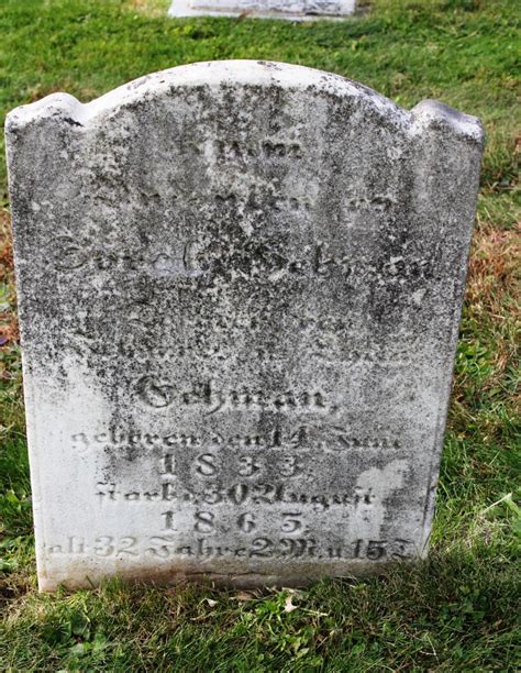 Sarah Gehman 1833 1865 Memorial Find A Grave