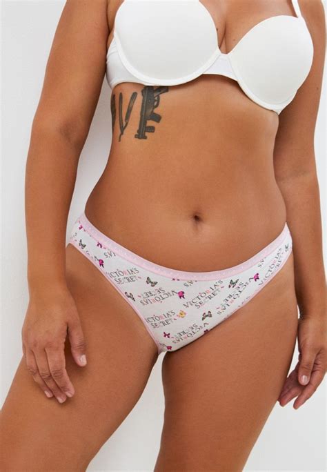 Трусы Victoria s Secret BIKINI цвет белый RTLABR282401 купить в интернет магазине Lamoda