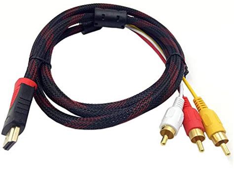 Video Av Component Adapter Cable Replacement For Tv Rca To Av