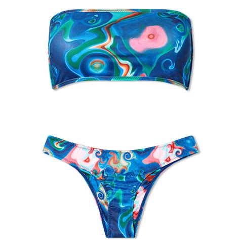 House Of Sunny Losing My Favourite Game Printed Bikini Multi End Ar