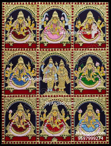 Ashta Lakshmi Tanjore Painting Ashtalakshmi Tanjore Painting Lupon