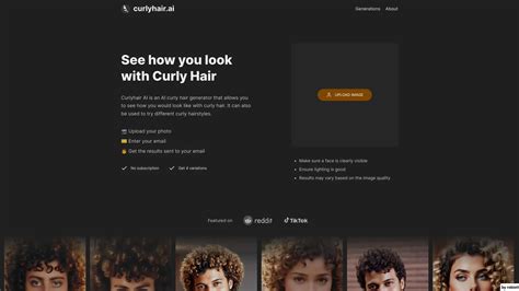 Curlyhair AI Visualisez des coiffures bouclées avec IA Creati ai