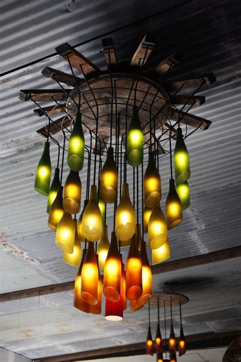 Diy Wine Bottle Chandelier Inspirations Noted List