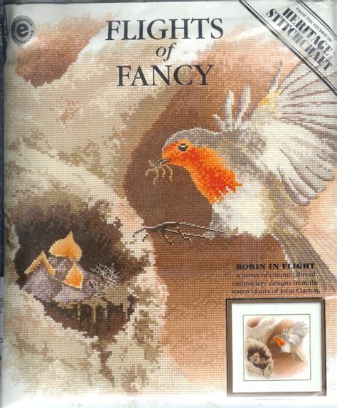 AANBIEDING HERITAGE STITCHCRAFT BORDUURPAKKET ROBIN IN FLIGHT Tine S