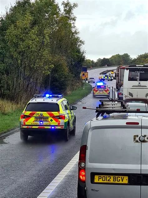 M61 Live Traffic As Police Incident Forces Motorway To Close Near