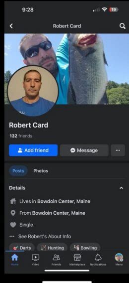 Photo Maine Mass Shooter Robert Card Had 132 Friends On Facebook And