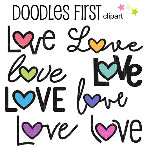 Love Words Clip Art Set Daily Art Hub Graphics Alphabets And Svg