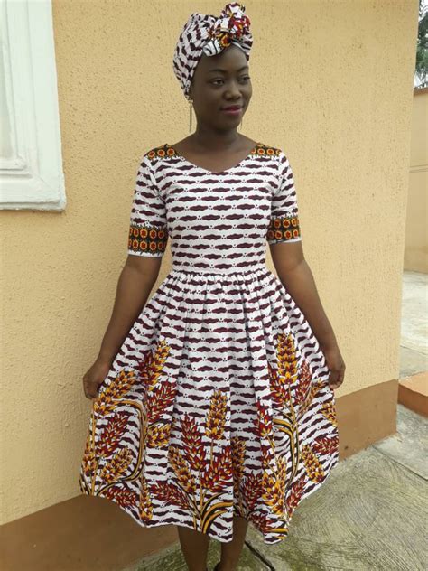 Nkem African Print Dressankara Midi Dressafrican Midi Dress Etsy