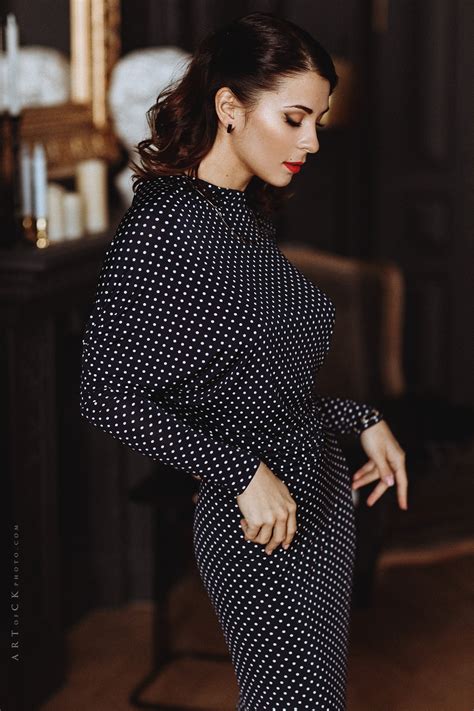 Stepan Kvardakov Women Makeup Dress Dots Depth Of Field Model Brunette