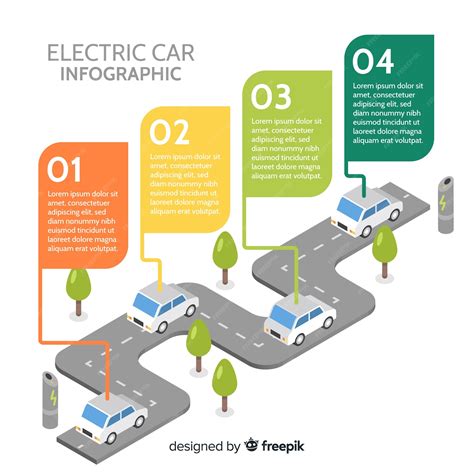 Free Vector Electric Car Infographics