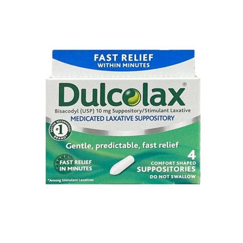 Dulcolax Laxative Suppositories - 4 Count