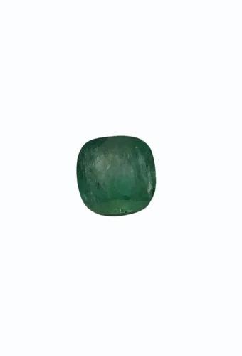 Green 8 80 Carat Emerald Panna Zambian Cushion Cut Natural Gemstone