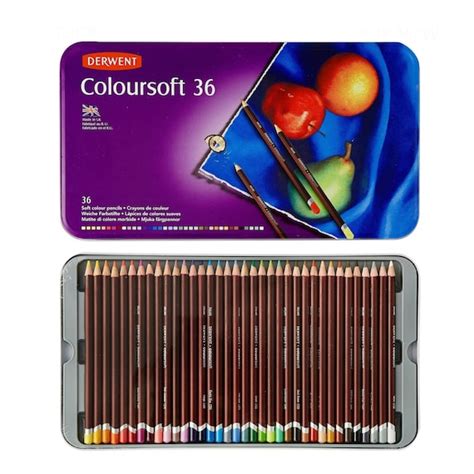 Derwent Drawing Set Of Colored Pencils Thick Creamy Mm Etsy